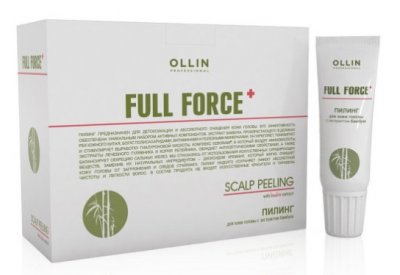 Купить ollin prof full force (оллин) пилинг для кожи головы бамбук, тюбик 15мл, 10 шт в Богородске
