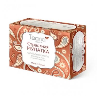 Купить тиана (teana) мыло для сухой кожи лица и тела с маслом карите страстная мулатка, 100г в Богородске