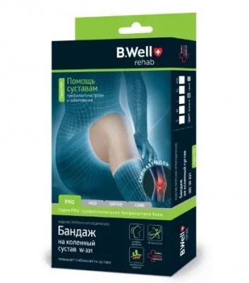 Купить b.well (би велл) бандаж на коленный сустав w-331 размер l бежевый в Богородске
