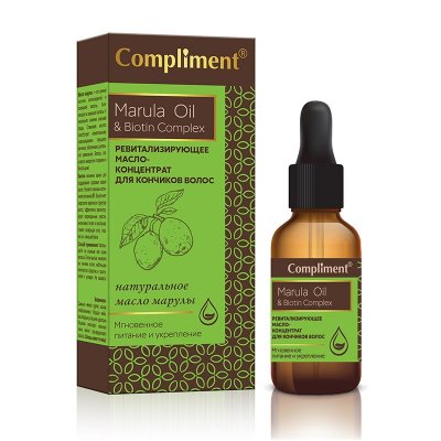 Купить compliment marula oil & biotin complex (комплимент)масло-концентрат для волос ревитализирующее, 25мл в Богородске