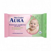 Купить aura (аура) салфетки влажные детские ультра комфорт 15 шт в Богородске