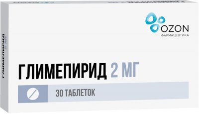 Купить глимепирид-озон, таблетки 2мг, 30 шт в Богородске
