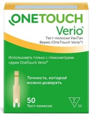 Купить тест-полоски onetouch verio (уан тач), 50 шт в Богородске