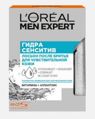 Купить l'oreal (лореаль) men expert, лосьон после бритья для чувствительной кожи, 100мл в Богородске