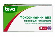 Купить моксонидин-тева, таблетки покрытые пленочной оболочкой 0,2 мг, 60 шт в Богородске