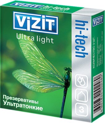 Купить презервативы визит hi-tech ultra light, ультратонки. №3 (condomi, германия) в Богородске