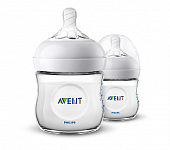 Купить avent (авент) бутылочка для кормления с рождения natural 125 мл 2шт (scf030/27) в Богородске