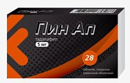 Купить пин ап, таблетки, покрытые пленочной оболочкойо 5мг, 28шт в Богородске
