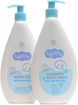 Купить bebble (бэббл) набор: шампунь для волос и тела 400мл+ гелья для мытья 400мл в Богородске