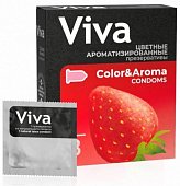 Купить viva (вива) презервативы ароматизированные цветные 3шт в Богородске