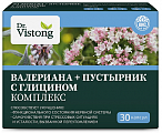 Купить dr vistong (д-р вистонг) комплекс валериана+пустырник с глицином, капсулы 30 шт бад в Богородске