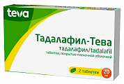 Купить тадалафил-тева, таблетки, покрытые пленочной оболочкой 20мг 2шт в Богородске