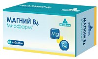 Купить магний в6-миофарм, таблетки 750мг, 60 шт бад в Богородске