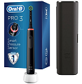 Купить oral-b (орал-би) электрическая зубная щетка pro 3 d505.513.3x bk 3772 с зарядным устройством 3757 черная+чехол дорожный в Богородске