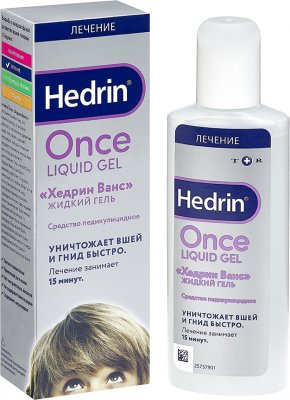 Купить hedrin once (хендрин ванс), средство педикулицидный (от вшей и гнид) жидкий гель, 100мл в Богородске