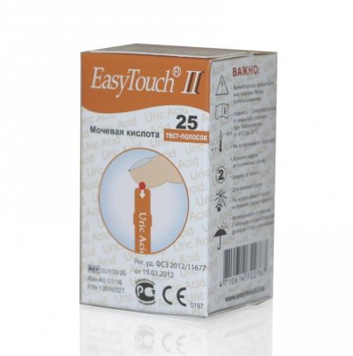 Купить тест-полоски easytouch (изи тач) мочевая кислота, 25 шт в Богородске