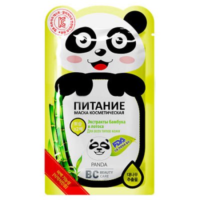 Купить биси бьюти кэйр (bc beauty care) маска тканевая для лица питательная панда 25мл в Богородске
