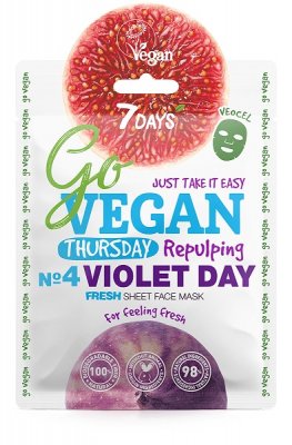 Купить 7 days go vegan маска для лица для тканевая для тех, кто любит посвежее, 25 г в Богородске