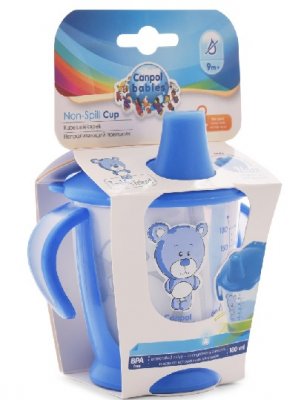 Купить canpol (канпол) чашка-непроливайка с 9 месяцев медвежонок синяя 180 мл в Богородске
