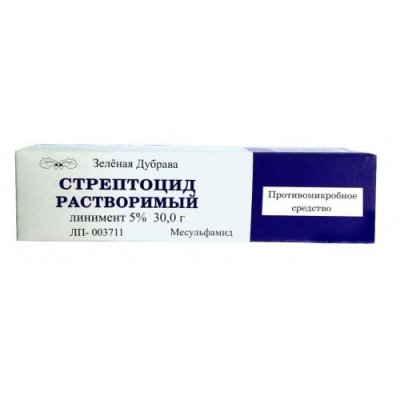 Купить стрептоцид, линимент для наружного применения 5%, 30г в Богородске
