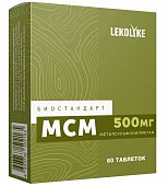 Купить lekolike (леколайк) биостандарт мсм (метилсульфонилметан), таблетки массой 600 мг 60 шт. бад в Богородске