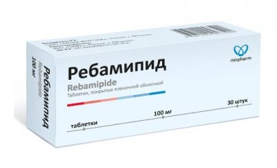 Купить ребамипид, таблетки покрытые пленочной оболочкой 100мг, 30 шт в Богородске