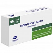 Купить эзомепразол-канон, таблетки кишечнорастворимые, покрытые пленочной оболочкой 40мг, 28 шт в Богородске