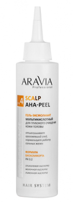 Купить aravia (аравиа) гель-эксфолиант для глубокого очищения кожи головы мультикислотный scalp aha-peel, 150мл в Богородске