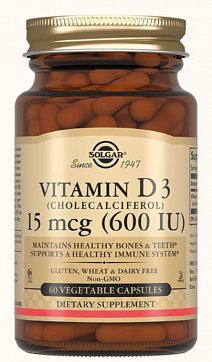 Solgar (Солгар) Витамин Д3 600МЕ, капсулы 240мг 60 шт БАД