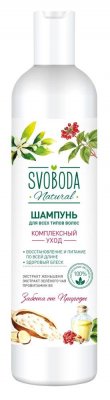 Купить svoboda natural (свобода натурал) шампунь для всех типов волос экстракт женьшеня, зеленого чая и провитамин в5, 430 мл в Богородске
