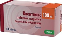 Купить квентиакс, таблетки, покрытые пленочной оболочкой 100мг, 60 шт в Богородске