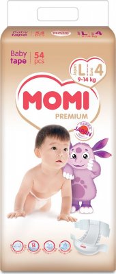 Купить momi premium (моми) подгузники детские, размер l 9-14кг, 54 шт в Богородске