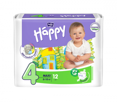Купить bella baby happy (белла) подгузники 4 макси 8-18кг 12 шт в Богородске