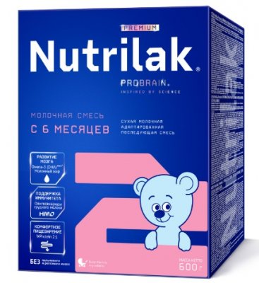 Купить нутрилак премиум 2 (nutrilak premium 2) молочная смесь с 6 месяцев, 600г в Богородске