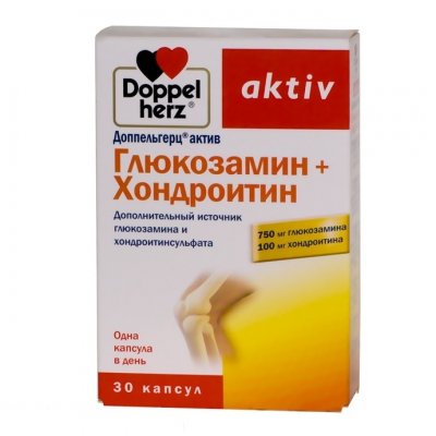Купить doppelherz (доппельгерц) актив глюкозамин+хондроитин, капсулы 30шт бад в Богородске