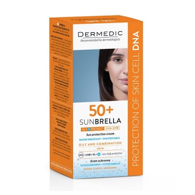 Купить dermedic sunbrella (дермедик) солнцезащитный крем для жирной и комбинированной кожи spf50+, 50г в Богородске
