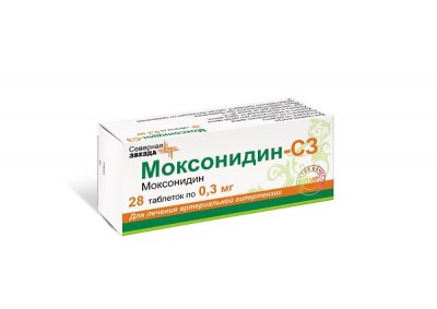 Купить моксонидин-сз, таблетки, покрытые пленочной оболочкой 0,3мг, 28 шт в Богородске