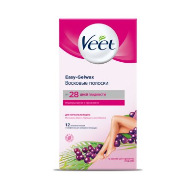 Купить veet easy gel (вит) полоски восковые для нормальной кожи, 10шт в Богородске