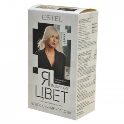 Купить estel (эстель) крем-гель краска для волос я выбираю цвет тон 10/76 скандинавский блондин в Богородске