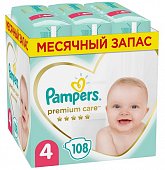 Купить pampers premium care (памперс) подгузники 4 макси 9-14кг, 108шт в Богородске