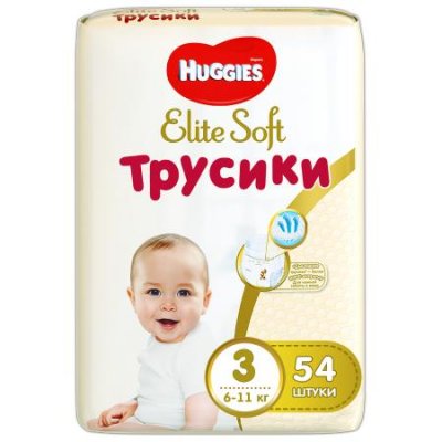 Купить huggies (хаггис) трусики elitesoft 3, 6-11кг 54 шт в Богородске