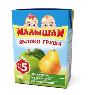 Купить малышам нектар яблоко-груша неосветленный с 5 месяцев, 200мл в Богородске