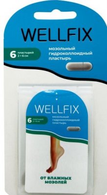 Купить пластырь веллфикс (wellfix) гидроколлоидные 2х6см, 6 шт в Богородске
