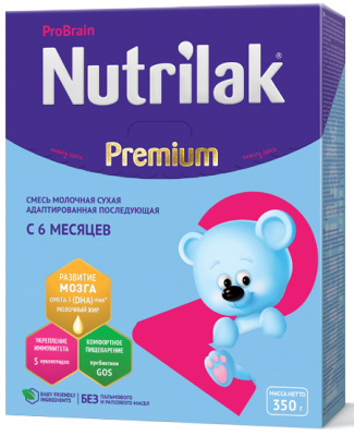 Купить нутрилак премиум 2 (nutrilak premium 2) молочная смесь с 6 месяцев, 350г в Богородске