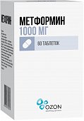 Купить метформин, таблетки 1000мг, 60 шт в Богородске