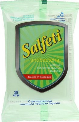Купить salfeti (салфети) салфетки влажные антибактериальные чайное дерево 15шт в Богородске