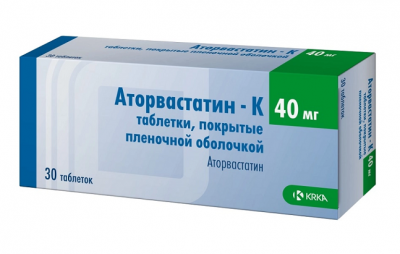 Купить аторвастатин-к, таблетки, покрытые пленочной оболочкой 40мг, 30 шт в Богородске