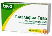 Купить тадалафил-тева, таблетки, покрытые пленочной оболочкой 5мг 28шт в Богородске