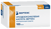 Купить урсодезоксихолевая кислота-вертекс, капсулы 250мг, 100 шт в Богородске