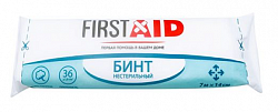 Бинт медицинский нестерильный First Aid (Ферстэйд) 7м х 14см